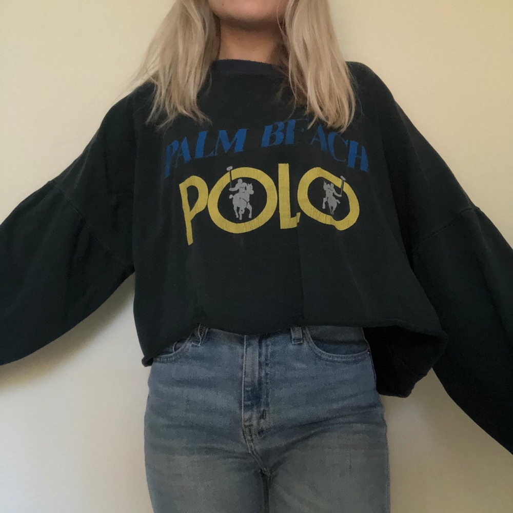 Polo Long Sleeve Crop Top VTG